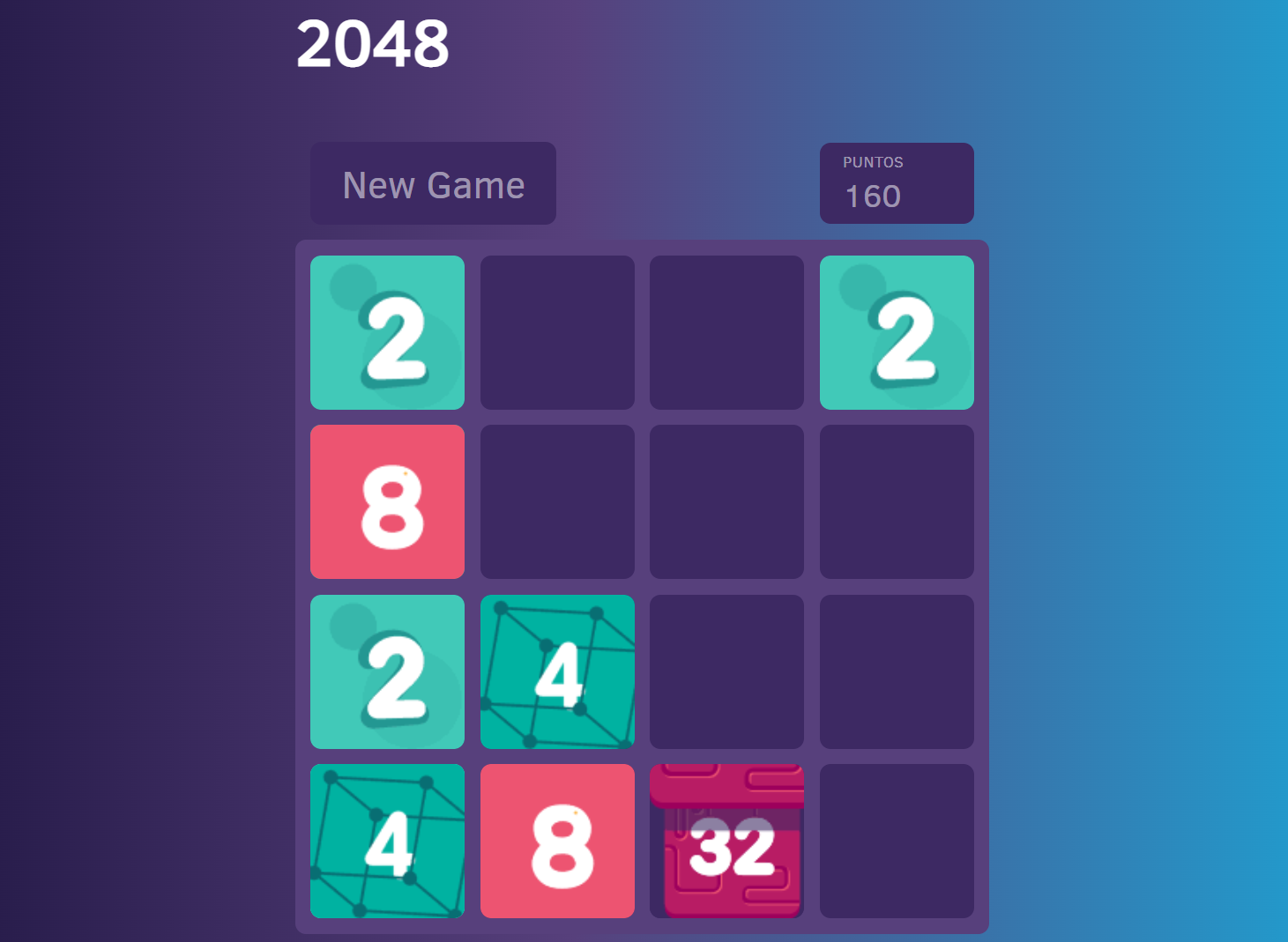 2048 game - Animated edition