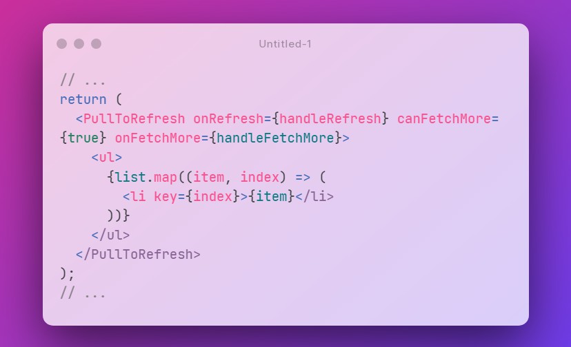 A Simple Pull To Refresh Component For React Application With 0 Dependency