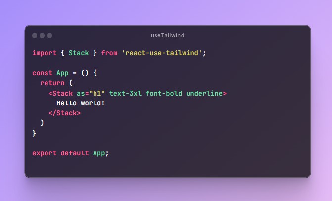 A React Hook For Using Tailwind Classes As Top Level Component Attributes