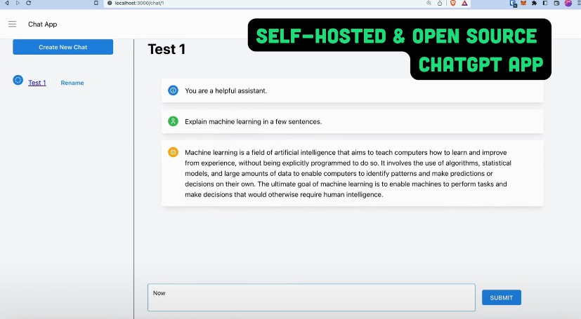 Open Source, Self-Hosted ChatGPT APP using Next.js