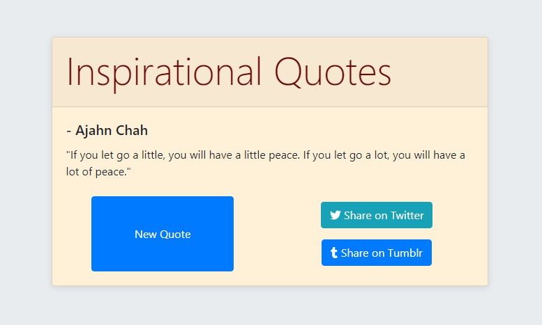 A web application that displays random inspirational quotes