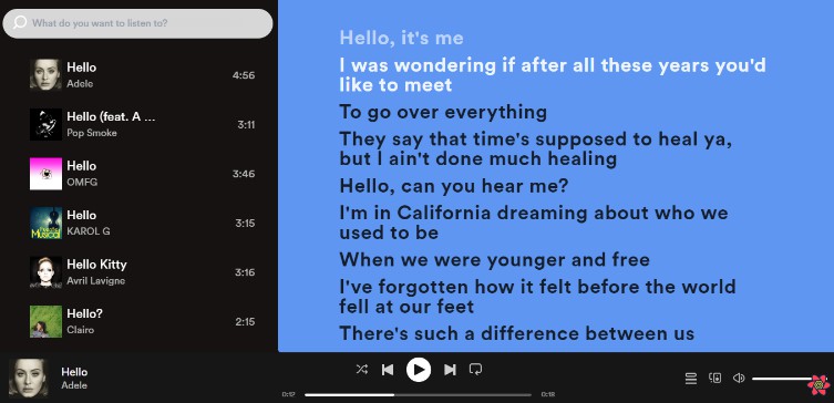 An audio player web app basic for playing an audio with it's lyrics