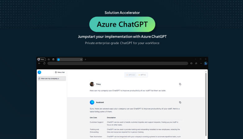 Azure ChatGPT: Private and secure ChatGPT for internal enterprise use