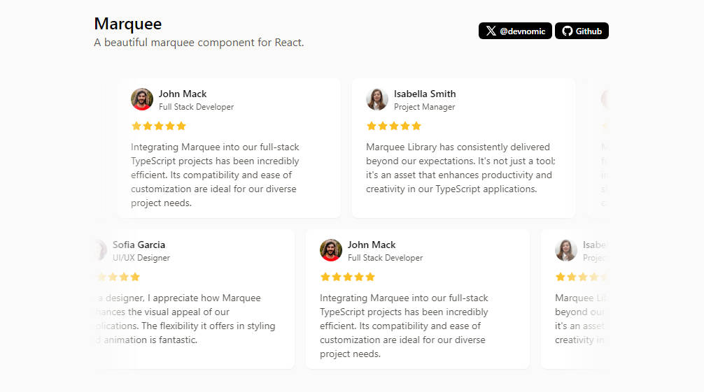 Marquee: A beautiful marquee components for React