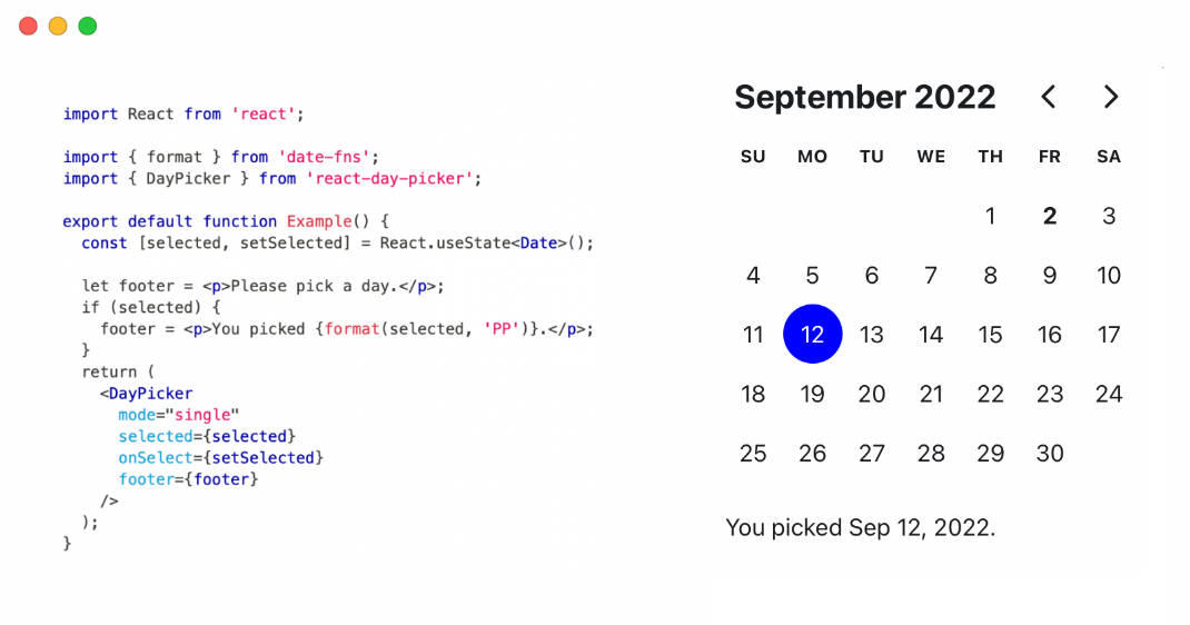 React DayPicker: A Versatile and Customizable date picker component for React